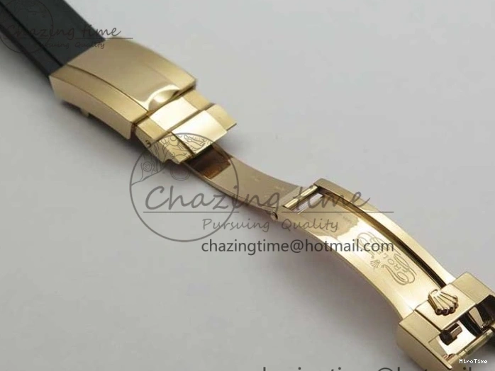 MiroTime 0112 WeatherProof Yacht-Master 40 116695SATS Bp Maker Best Edition Black Dial on Rubber Strap SA 3001